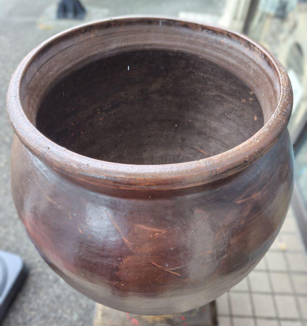 特大　瓶　カメ　古民家　水鉢　メダカ　金魚　壺　かめ　常滑焼　唐津焼