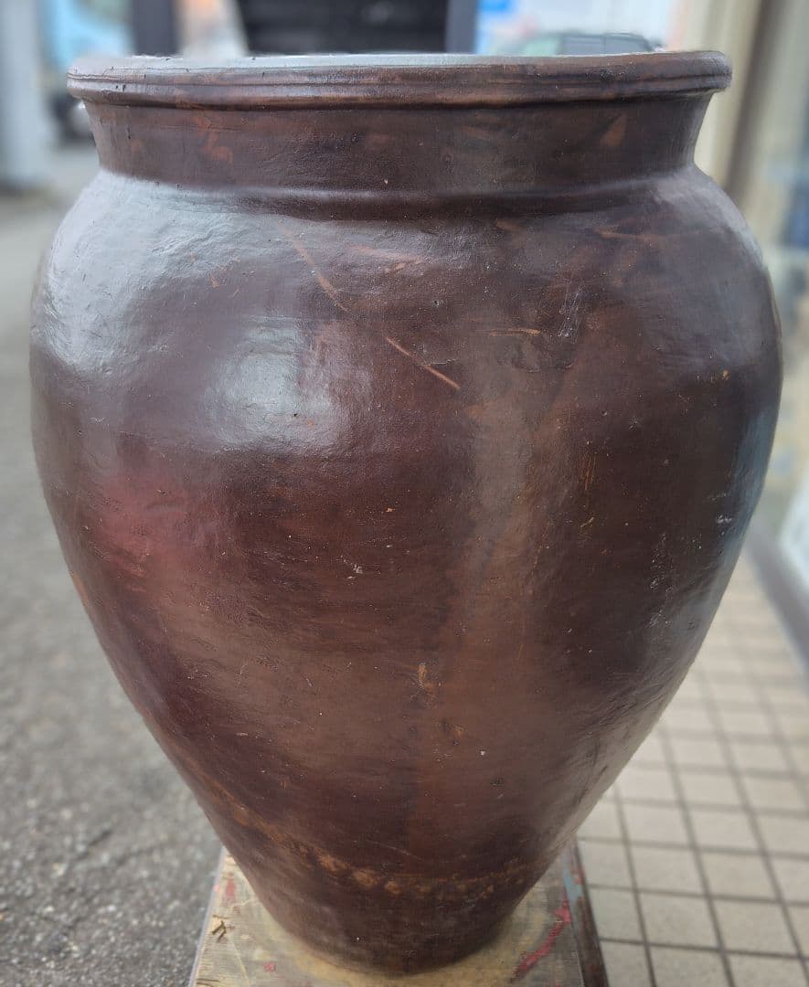 特大　瓶　カメ　古民家　水鉢　メダカ　金魚　壺　かめ　常滑焼　唐津焼