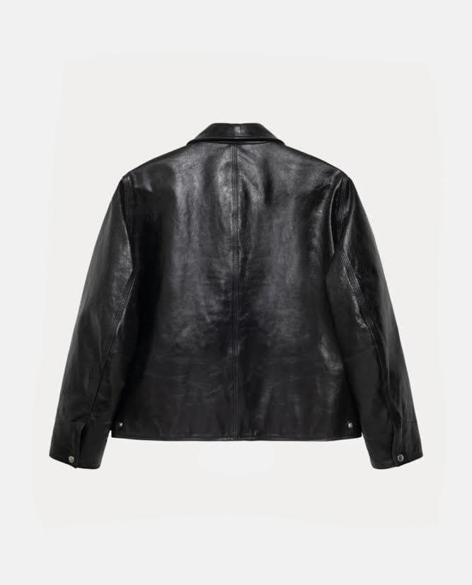 Stussy GARAGE JACKET LEATHER レザー L