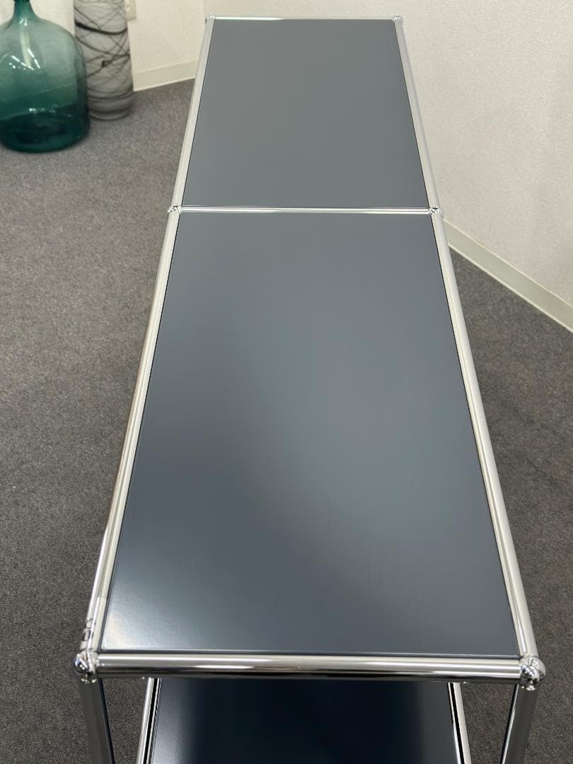 正規品ほぼ未使用品■USMハラー■キャビネットシェルフ　2列2段　アントラサイト