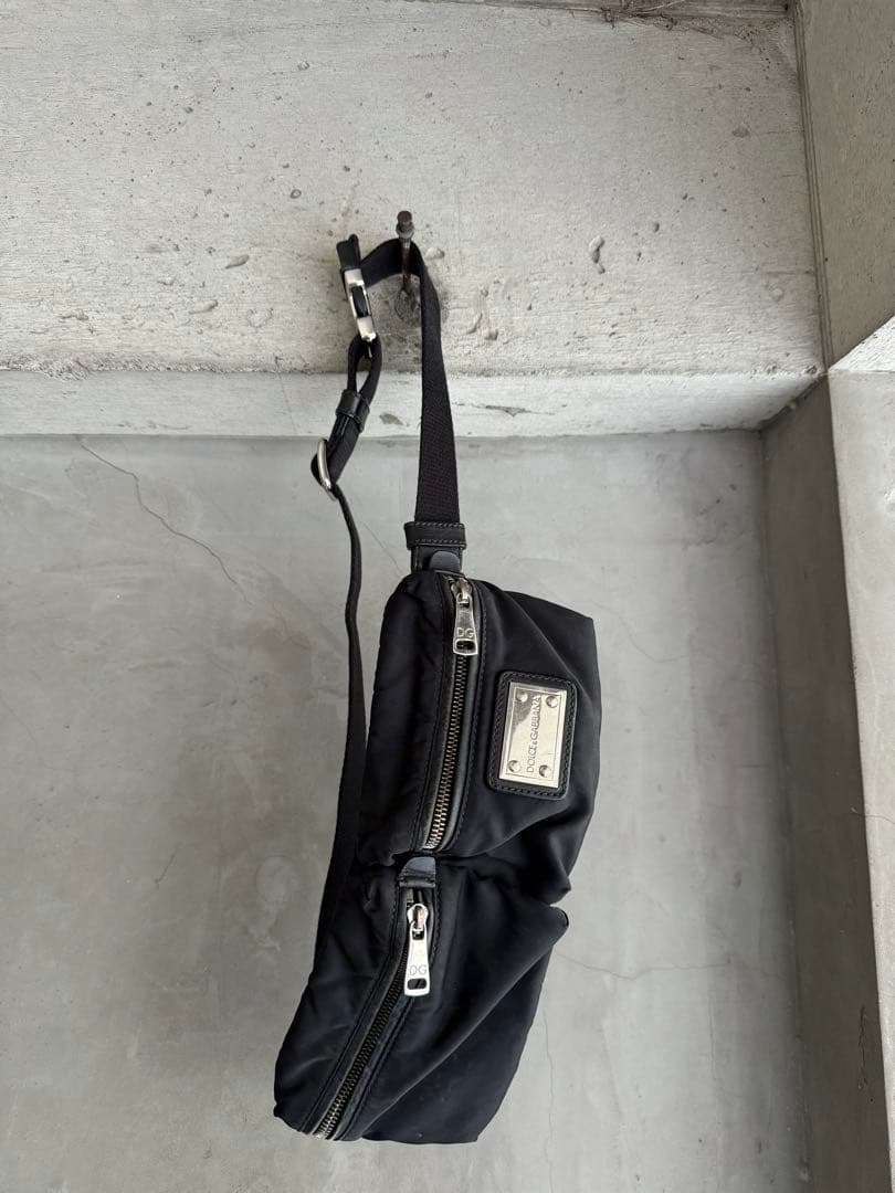 バッグ DOLCE&GABBANA Black l Plate Belt Bag