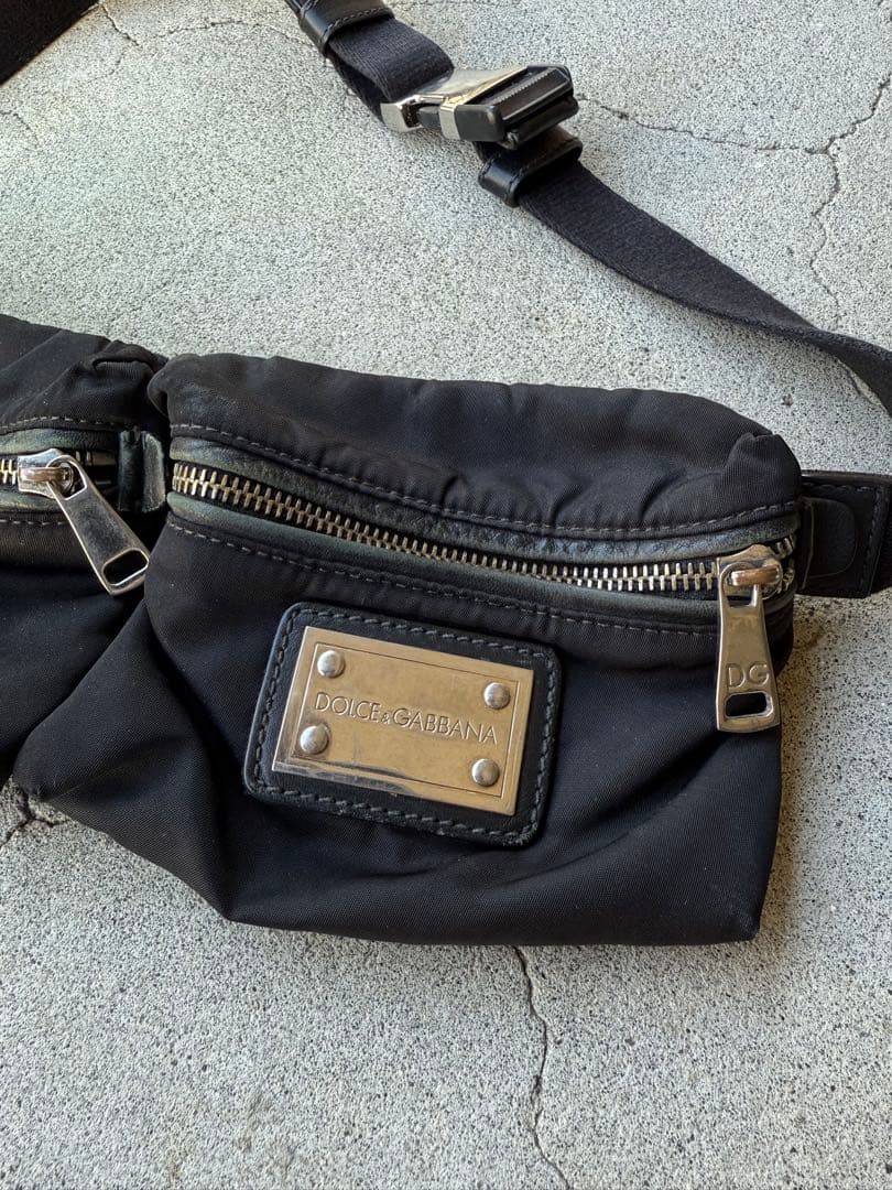 バッグ DOLCE&GABBANA Black l Plate Belt Bag