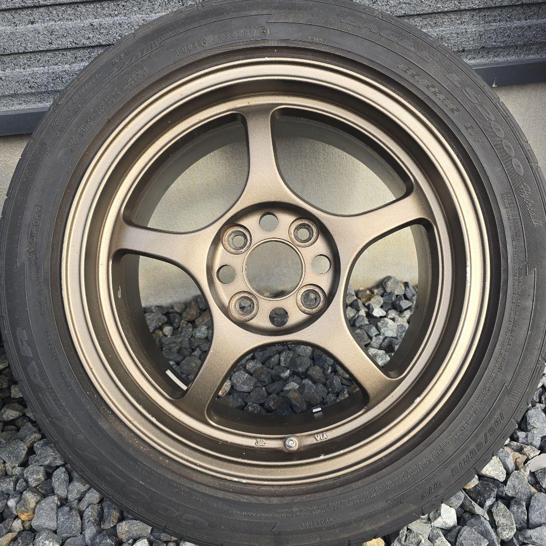 レイズ 15インチ　アルミホイール　タイヤ付き