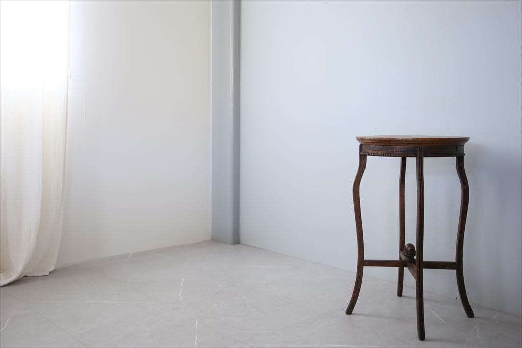 フランスアンティーク木製サイドテーブル/オケージョナル机/飾り棚(90-253)