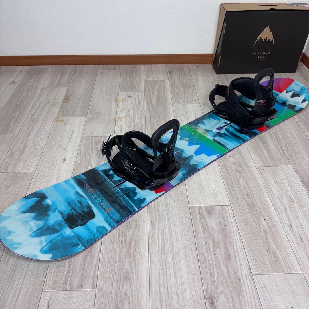 BURTON FEATHER 144cm スノーボード　レディースセット