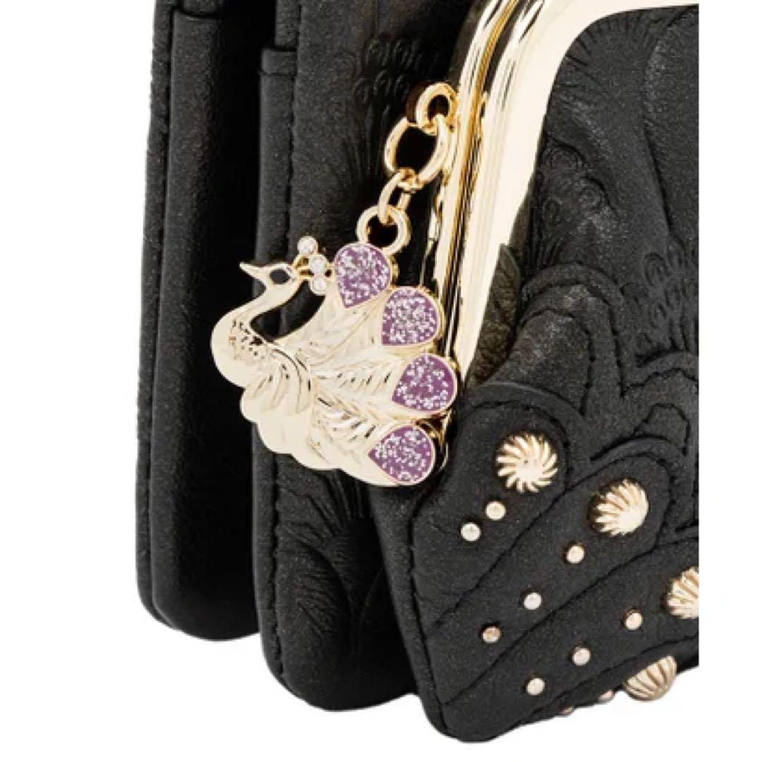 【新品】ANNA SUI ピーコック二つ折りがま口財布