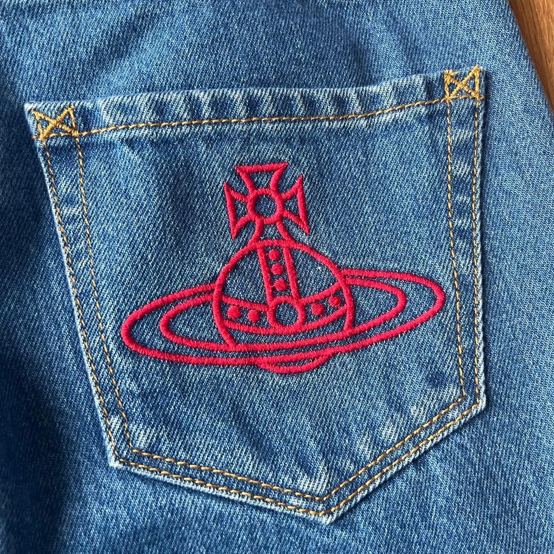 極美品★ Vivienne Westwood オーブ刺繍 デニム パンツ