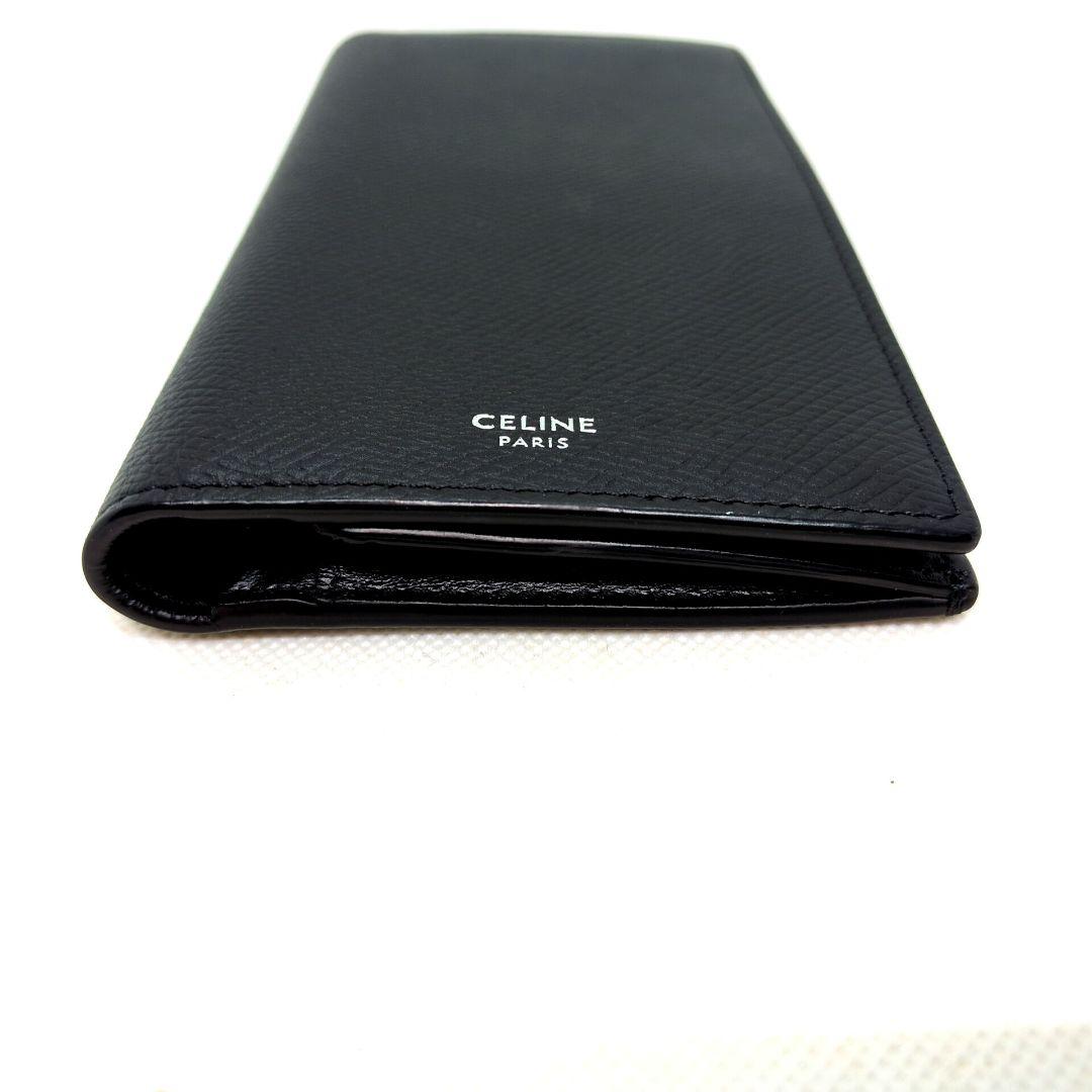 【極美品】セリーヌ　バーティカルウォレット　長財布　グレインドカーフスキン　黒
