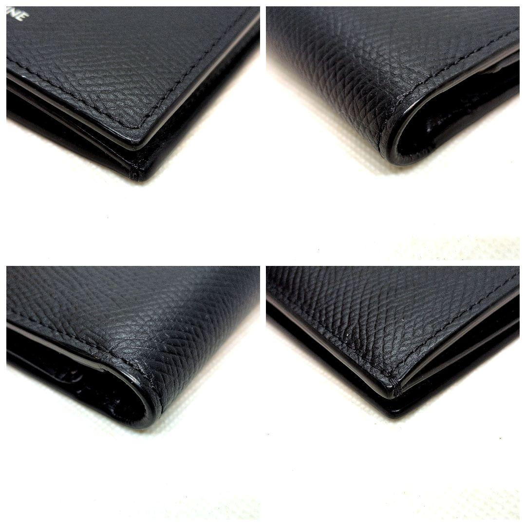 【極美品】セリーヌ　バーティカルウォレット　長財布　グレインドカーフスキン　黒
