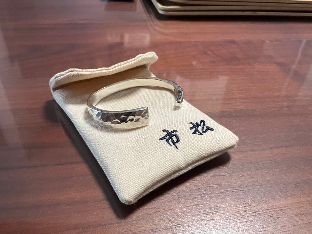 市松　バングル silver アシンメトリー（週末限定お値下げします。）