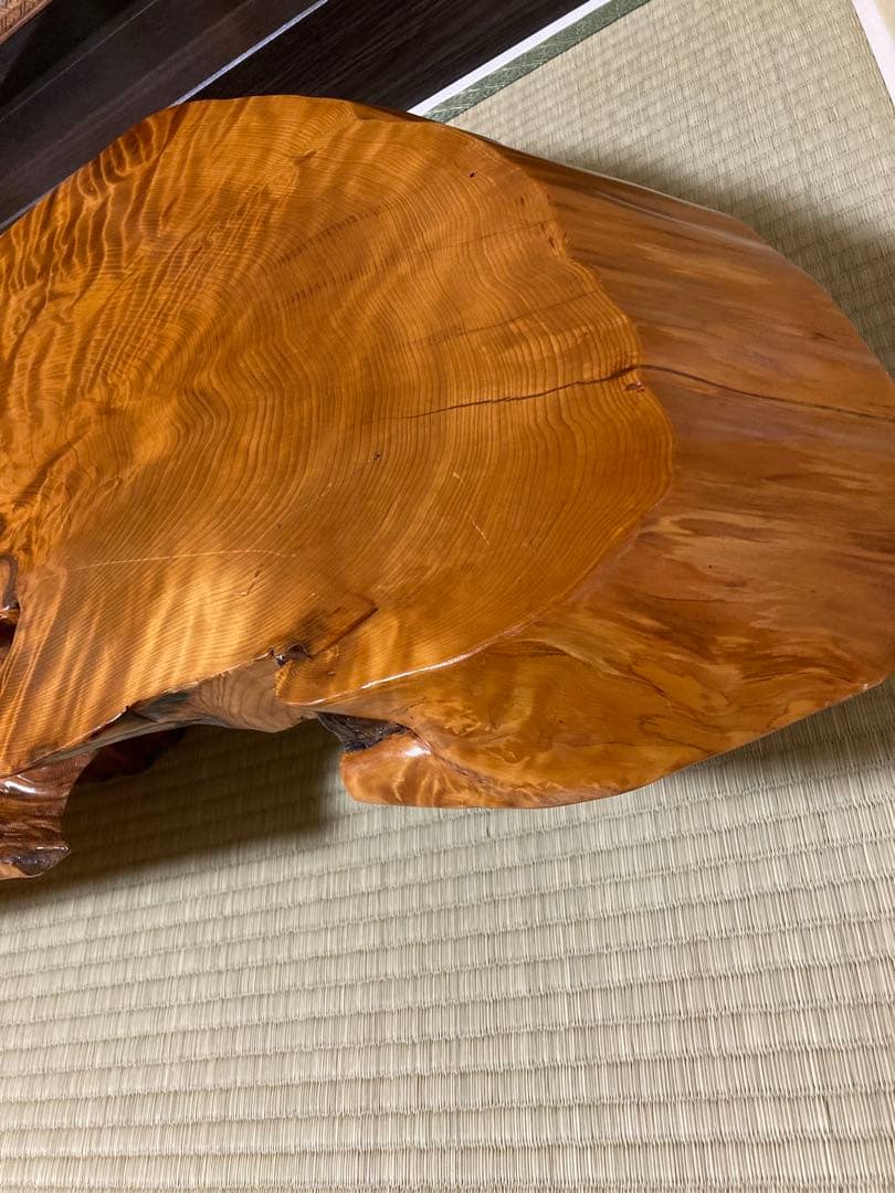 極上　屋久杉　虎杢テーブル　脚セット