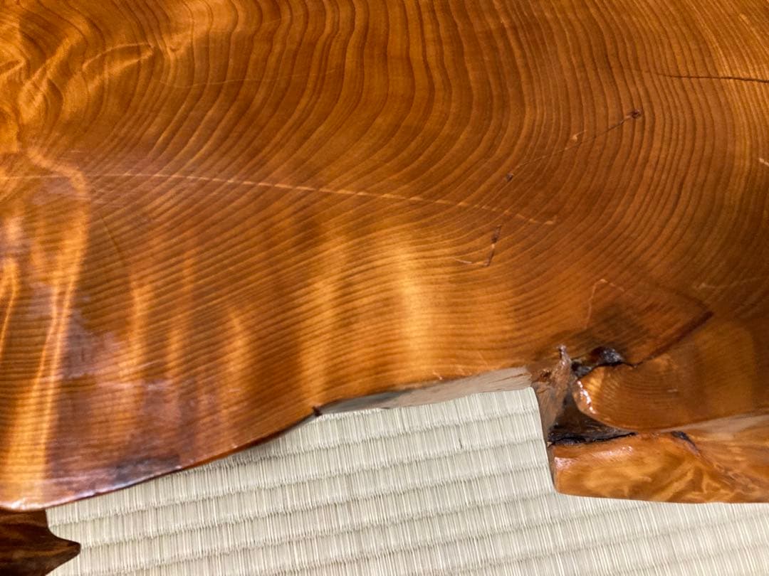 極上　屋久杉　虎杢テーブル　脚セット
