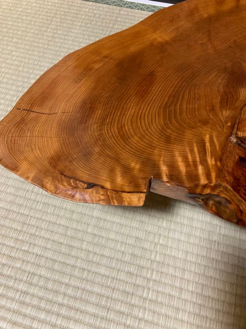 極上　屋久杉　虎杢テーブル　脚セット