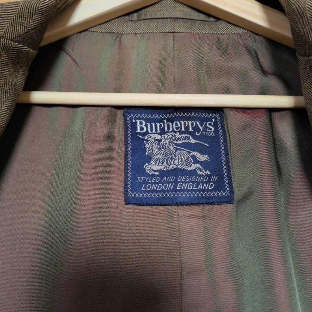 Burberry's トレンチコート ヘリンボーン 裏地キラッと光沢