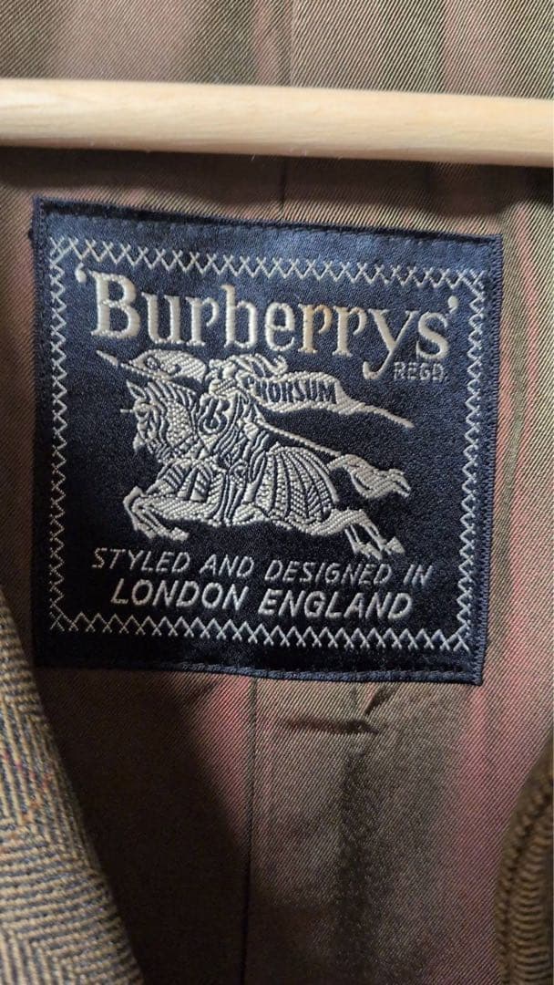 Burberry's トレンチコート ヘリンボーン 裏地キラッと光沢