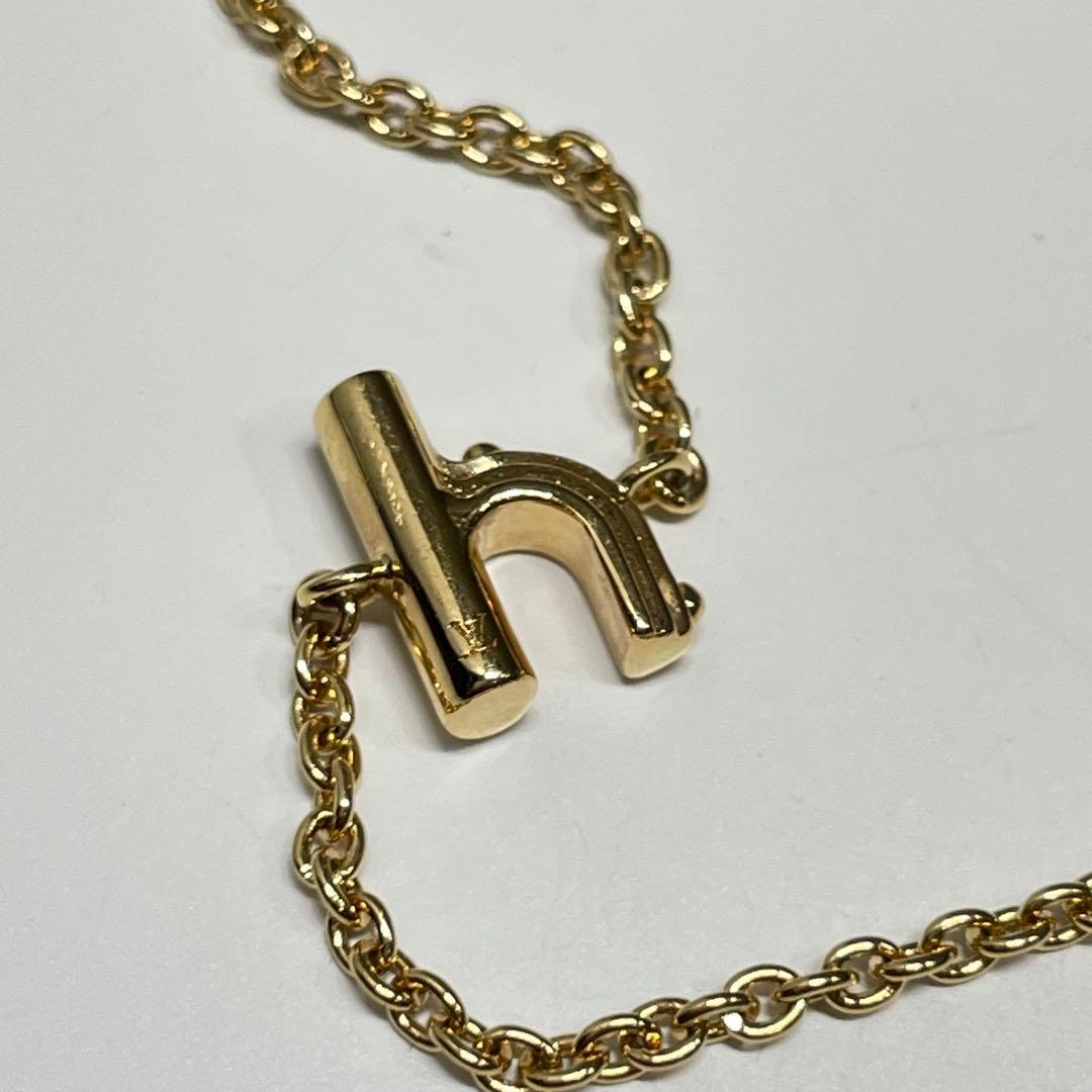 (*)様 Louis Vuitton ゴールド hイニシャル　チェーンブレスレッ
