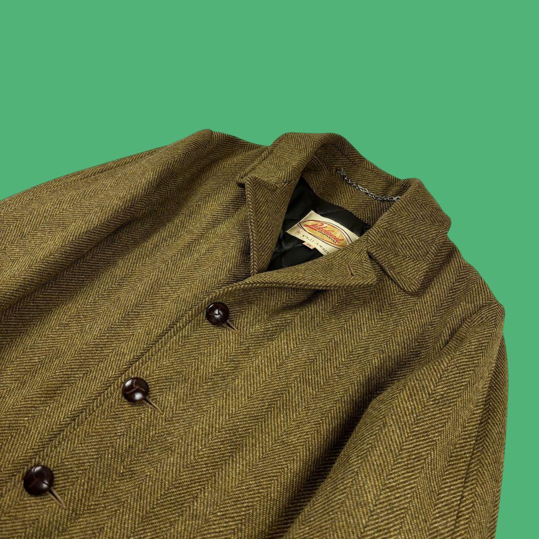 60s Lakeland ウールツイード ショート ステンカラーコート 36