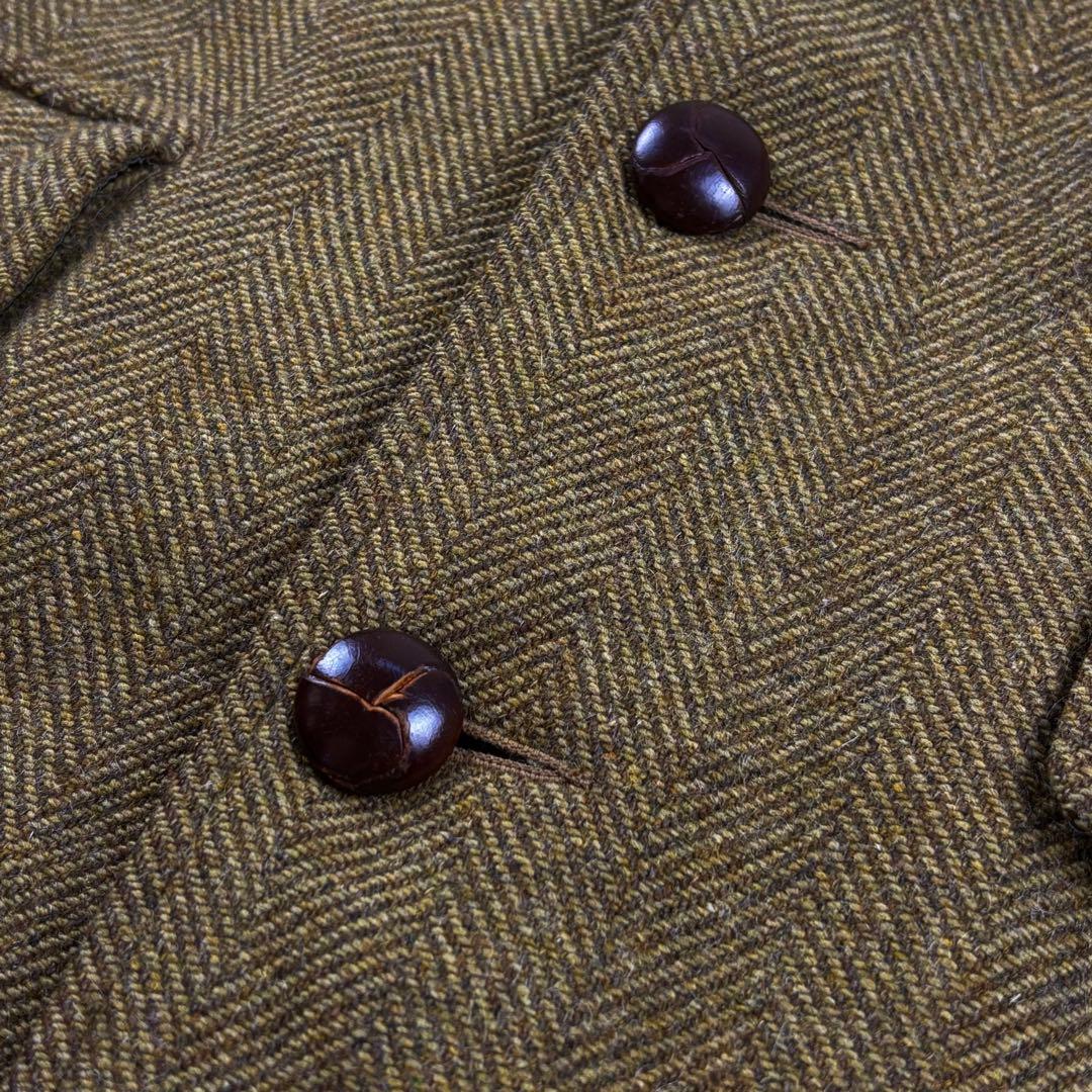 60s Lakeland ウールツイード ショート ステンカラーコート 36