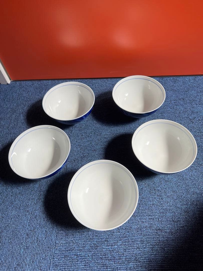 1127 深川製磁　竹文　飯碗　5客　未使用
