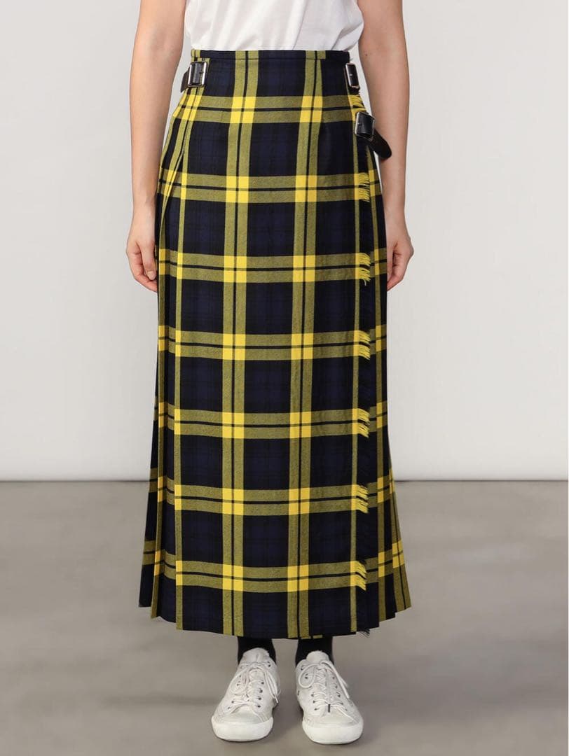 O'NEIL OF DUBLIN ウーステッドウール ロングキルトスカート 8