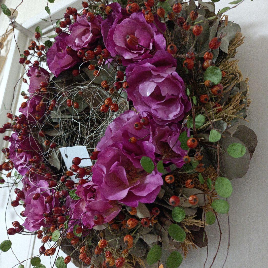 ゆとあさま専用スパニッシュビューティーとローズヒップの大きめリース他