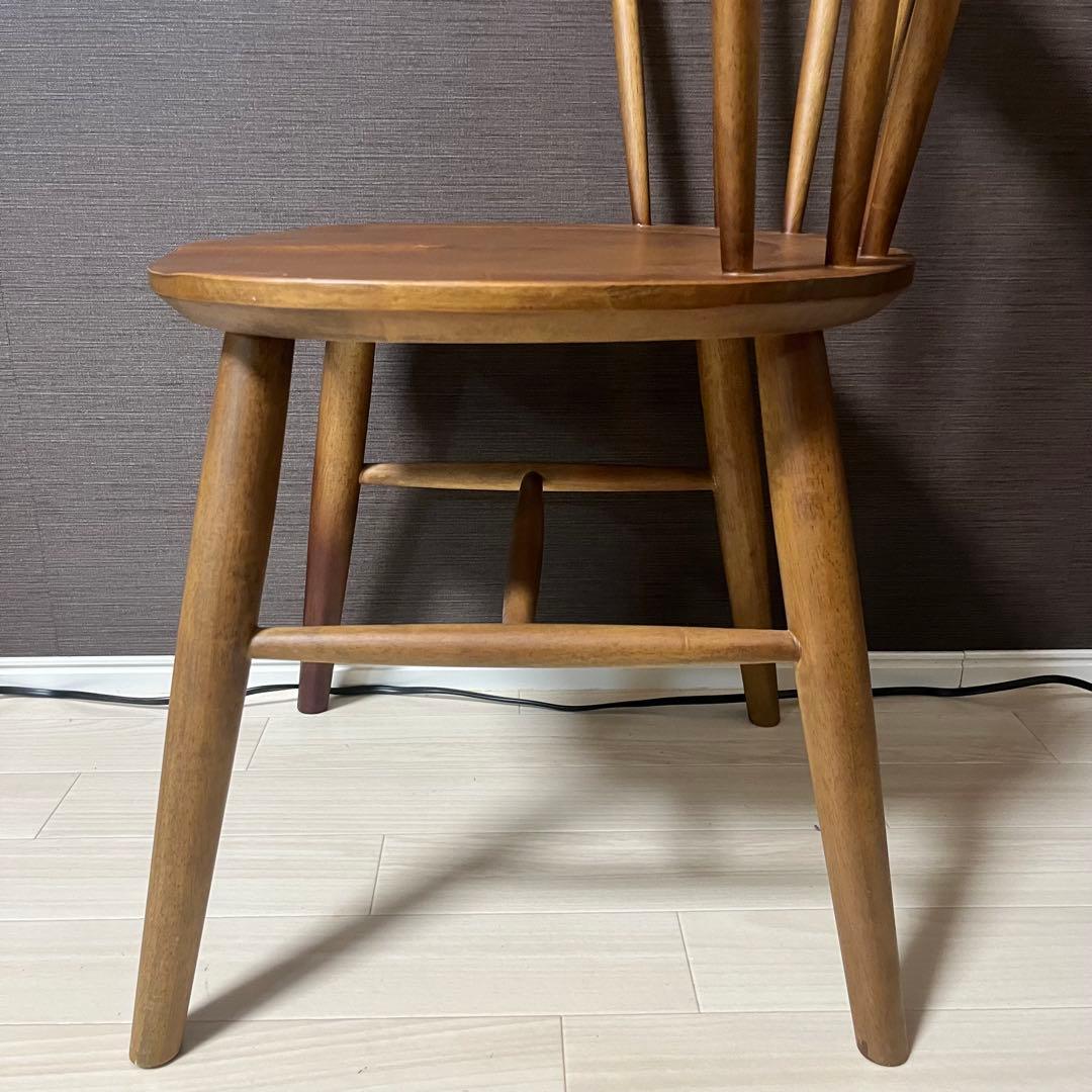 良品　上質木製 ウィンザーチェア　クラシックデザイン・ナチュラルブラウン