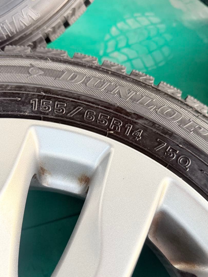 インチ スズキ ホイール 155/65R14 冬用タイヤ付きPCD100/4穴