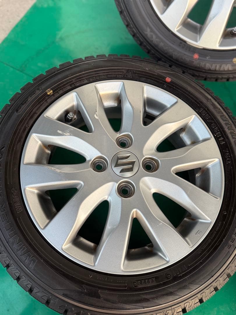 インチ スズキ ホイール 155/65R14 冬用タイヤ付きPCD100/4穴
