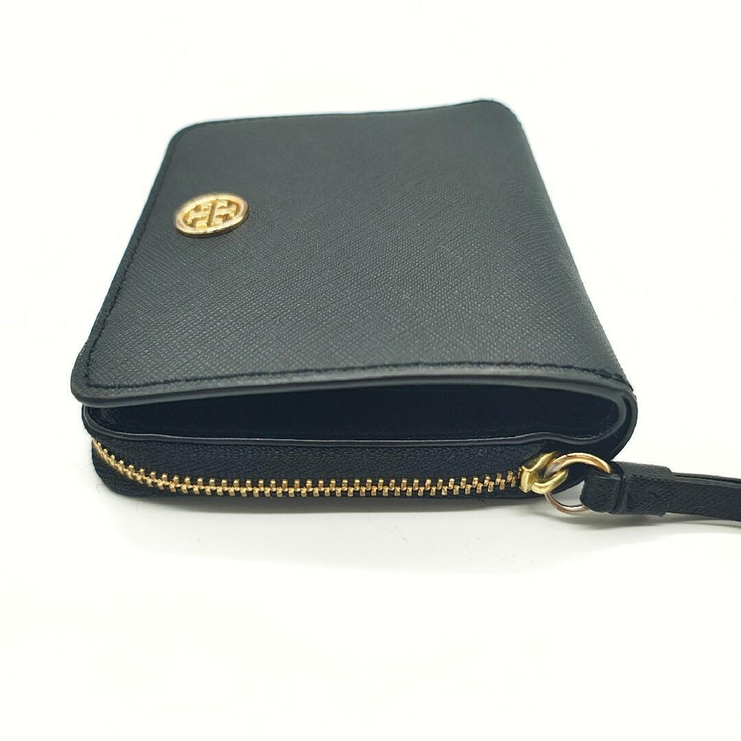 美品 TORY BURCH トリーバーチ 二つ折り財布 ブラック ジップ