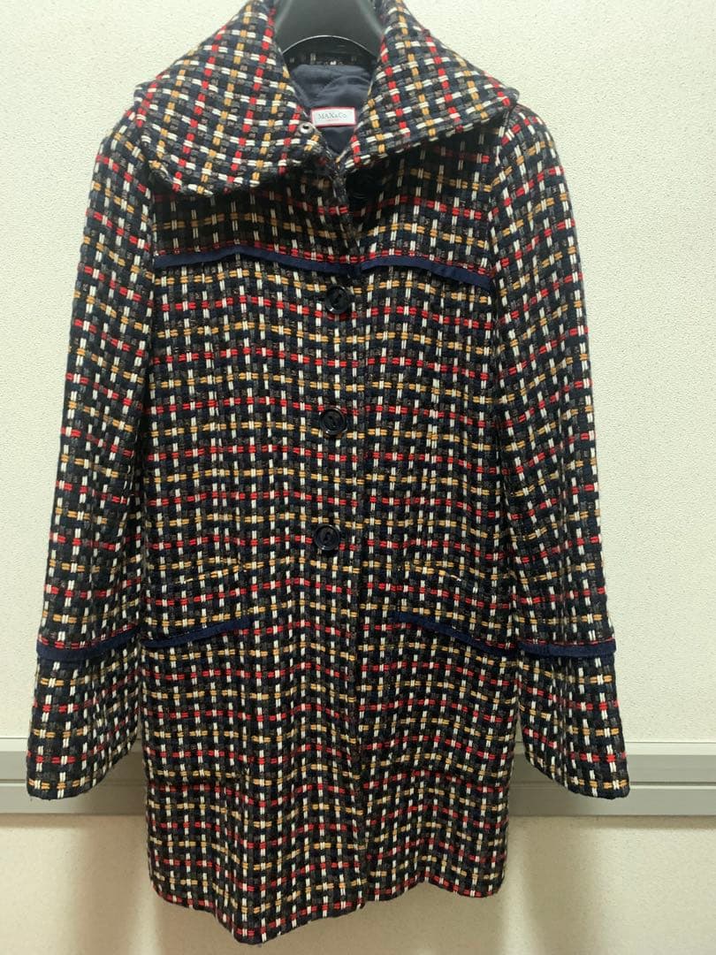 MAC&Co. マルチカラー　ツイードコート