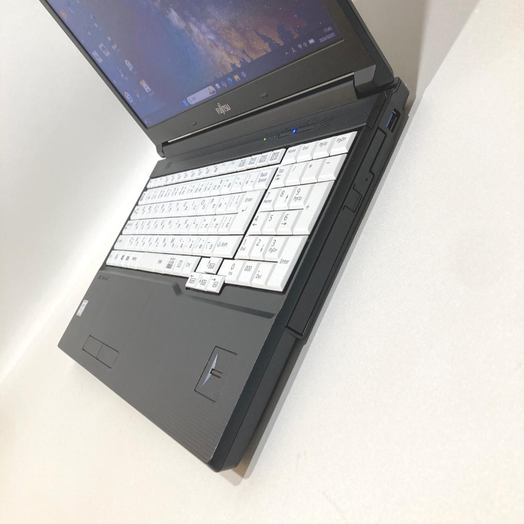 初心者✨快速・DVD・大画面・大容量✨黒✨すぐ使えるノートパソコン◇T379-1