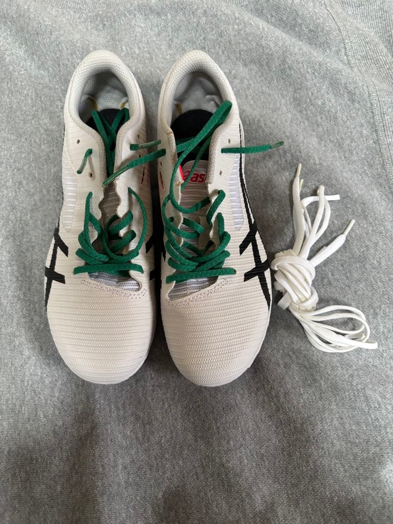 ASICS アシックス 陸上スパイクシューズ 24.5cm ホワイト/ブラック