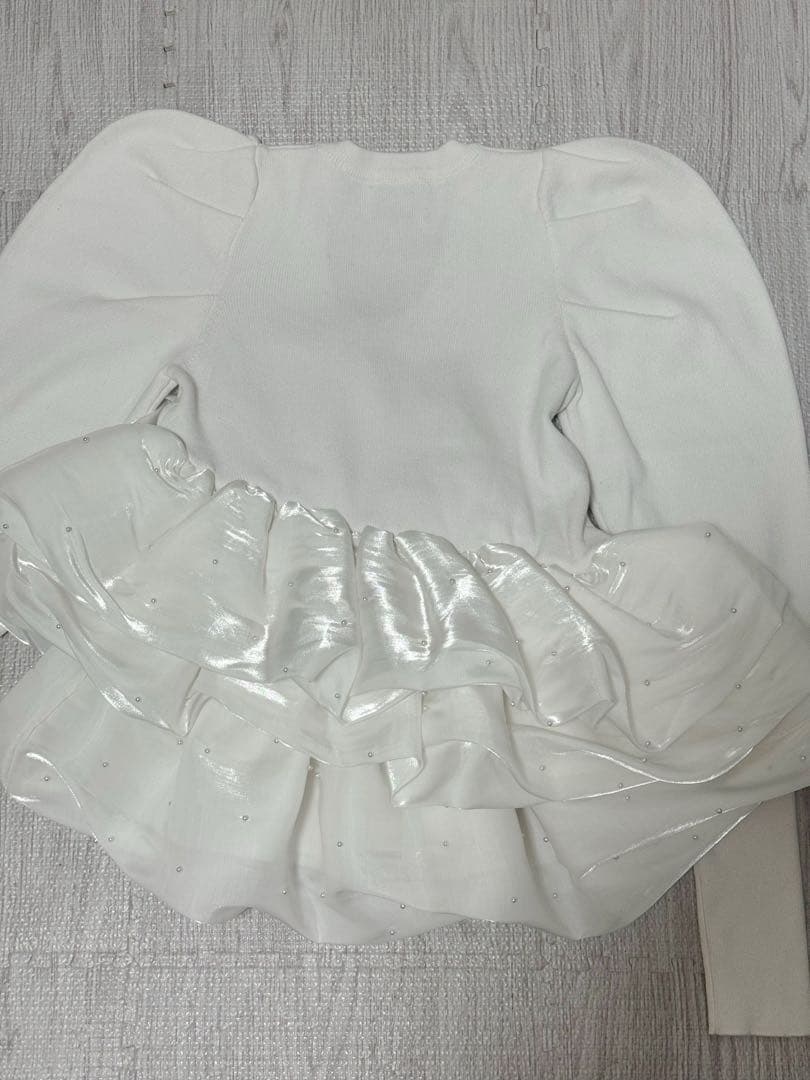 bibiy AMELIE PEPURAMU KNIT ホワイト