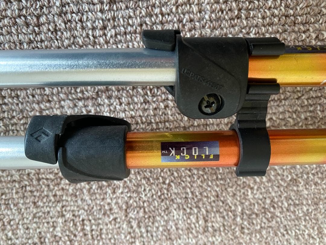  スキー用ストック オレンジシルバー バックカントリー