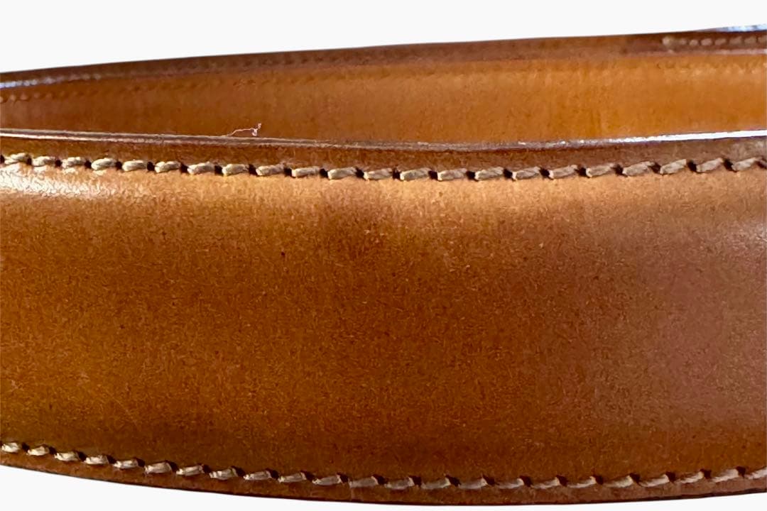 【極美品】シェルコードバンベルト ウィスキーK.T.Lewiston 30インチ
