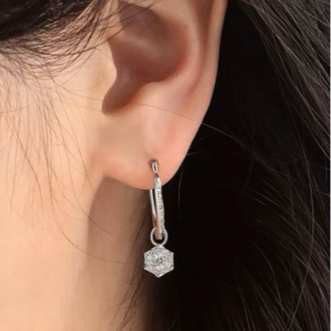 まっきー　ミルフローラ　プラチナ ダイヤモンド フープピアス　ご褒美
