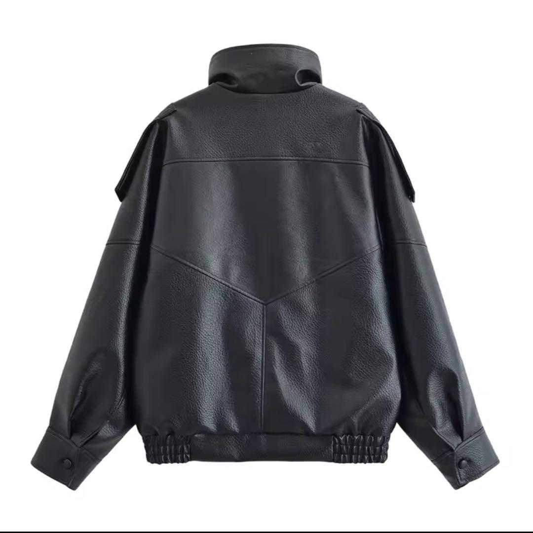 新品未使用 試着のみ ハイブラ風 ザラ風 フェイクレザージャケット