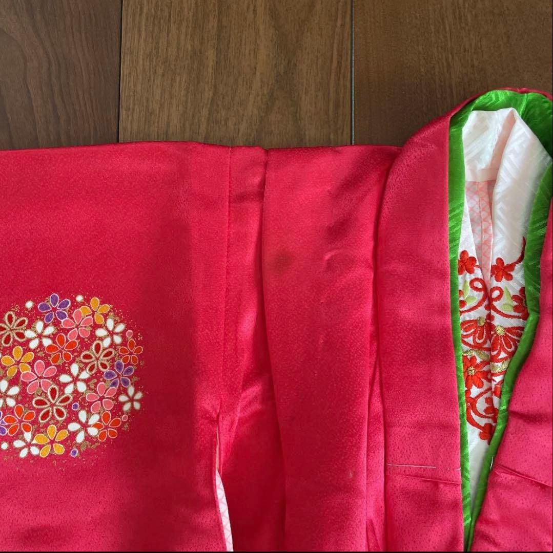 ☆miiiko☆7歳　七五三　着物　結び帯　上げ帯　足袋　髪飾り　セット