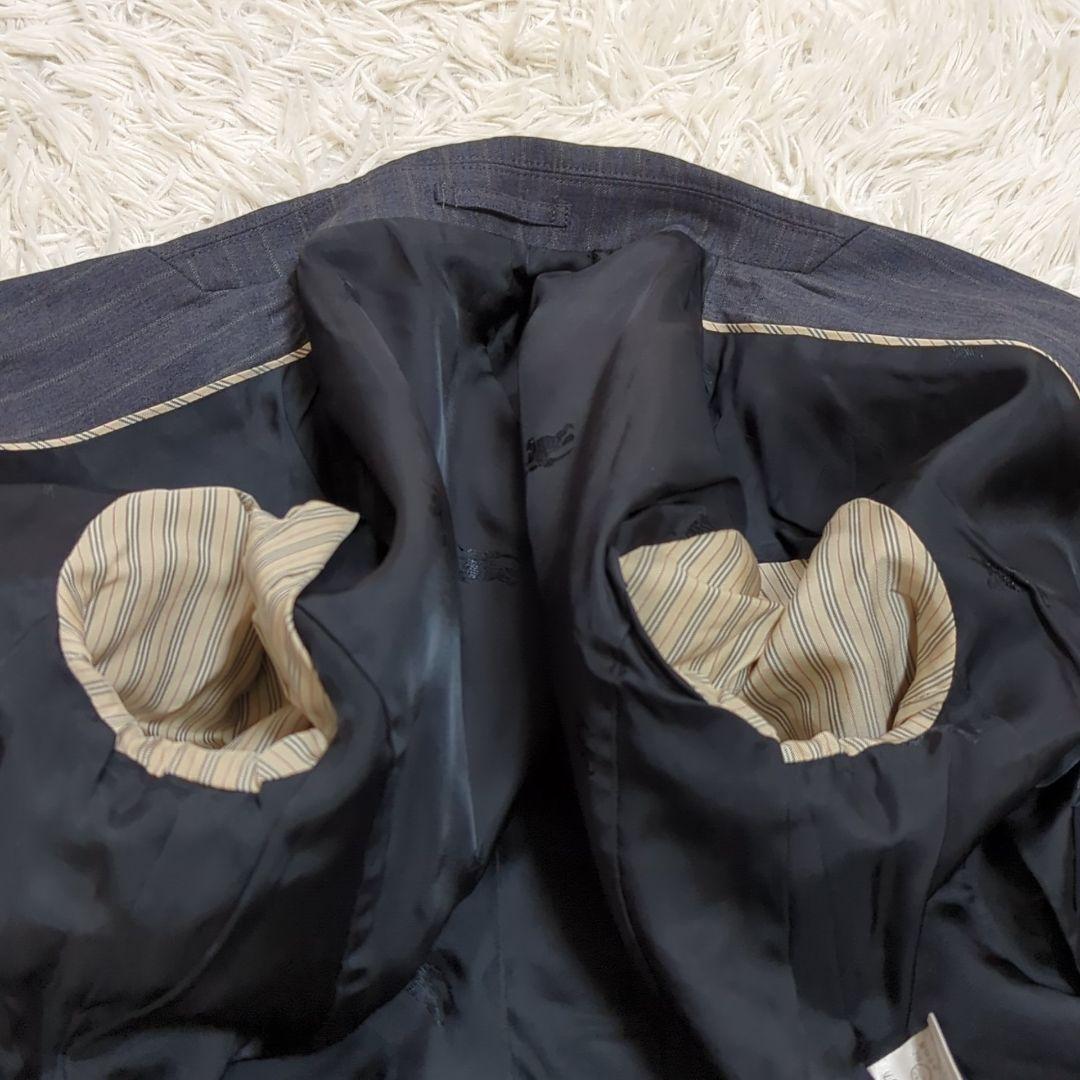 極美品 40 バーバリーロンドン パンツスーツ セットアップ 裏地ホースロゴ