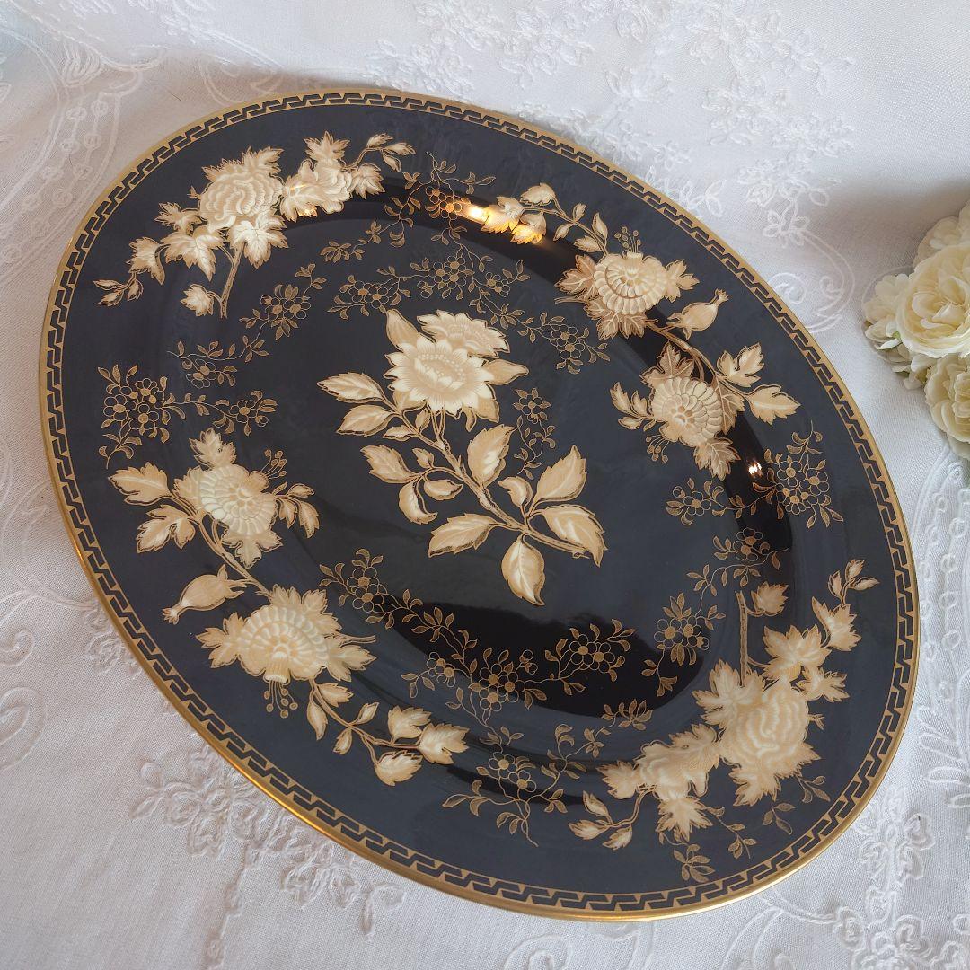 ウエッジウッド　トンキン ブラック　オーバル皿　大皿　希少　廃盤