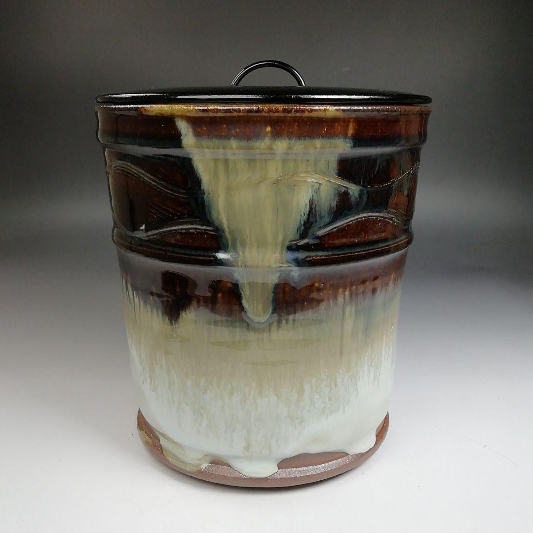 Ｔ９５５　水指　『朝鮮唐津　一重口水指』『加藤春永 造』　共箱　茶道具