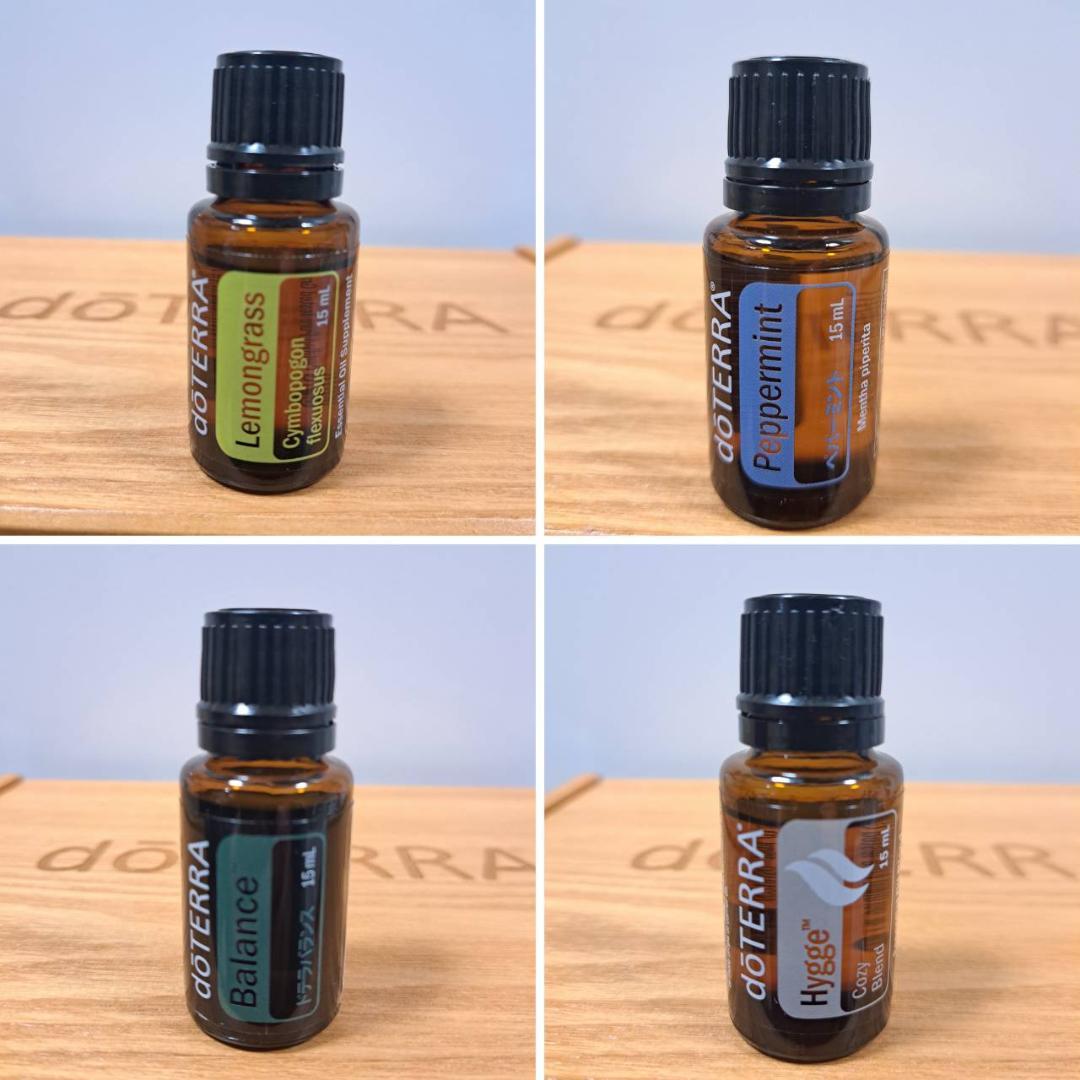 doterra　オイル52本　ロールオン8本　まとめ売り　ウッドボックス3段付