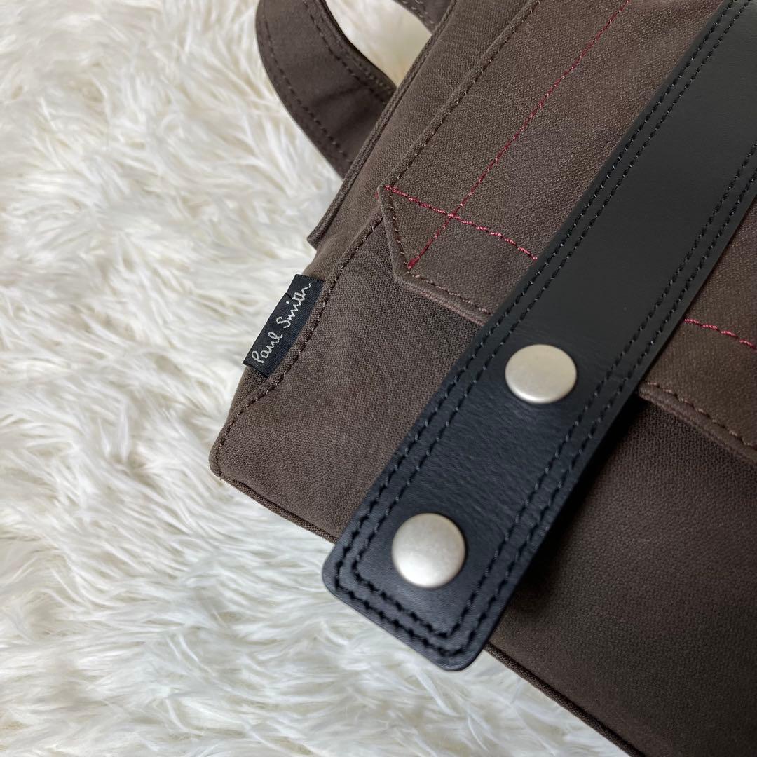 美品 Paul Smith ショルダーバッグ メッセンジャーバッグ キャンバス