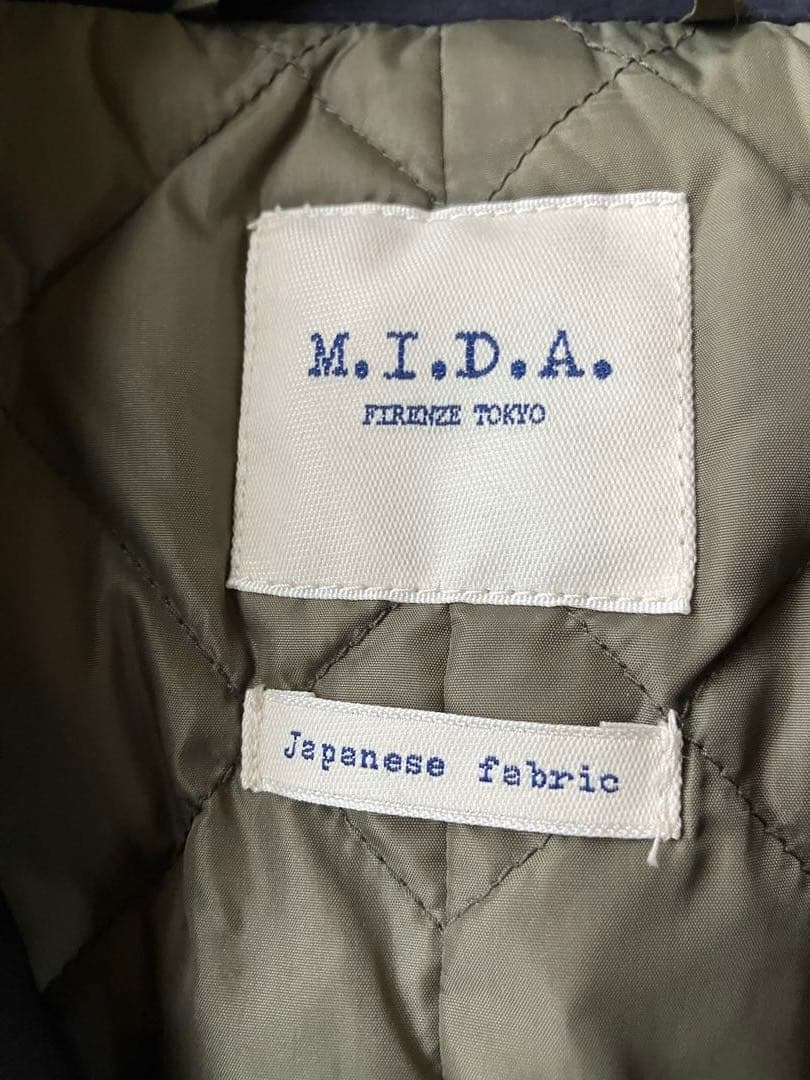 M.I.D.A. ミダ トレンチコート ダウン 紺 48 HERNO ムーレー