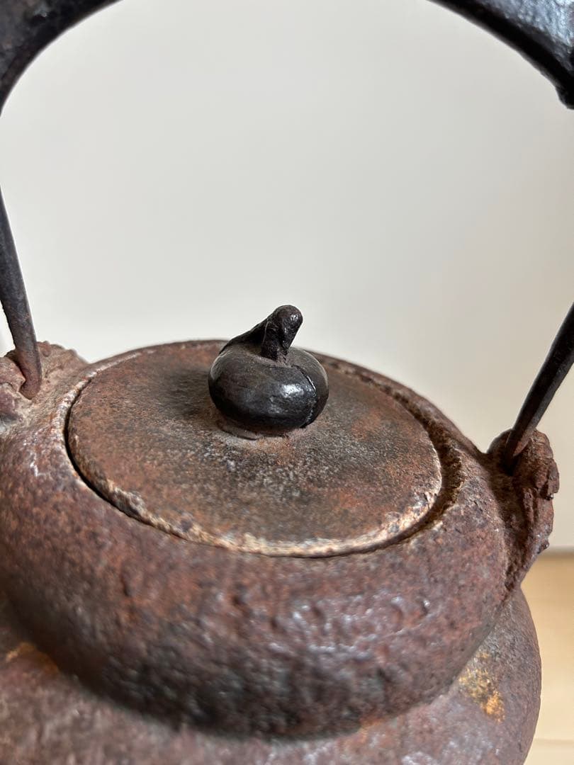 鉄蓋重餅小鉄瓶　煎茶道具　容量700cc