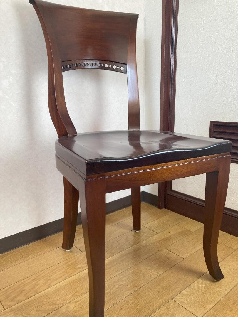 クラシック木製チェア ダークブラウン