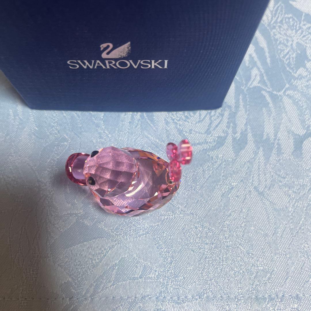 Swarovski ♡ ピンククリスタル アヒルの置物
