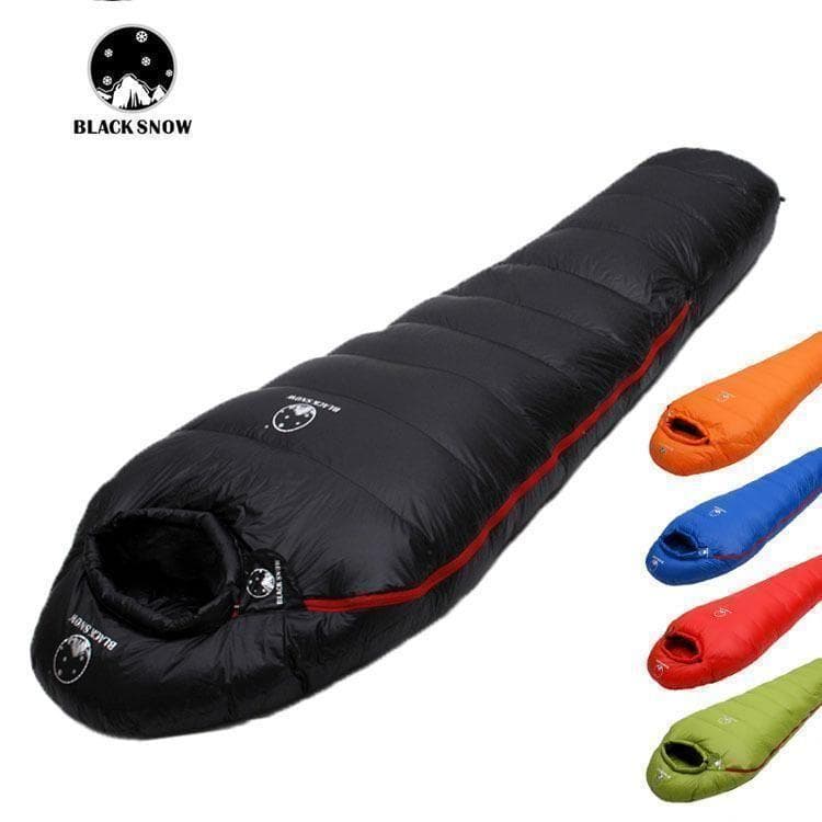 ★SALE★　高級ダウン使用　マミー型　寝袋 ダウンシュラフ　700g　レッド