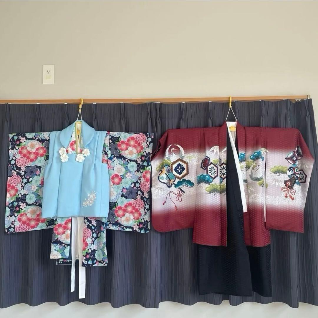 七五三　5歳男の子　袴着物セット　3歳女の子　被布セット