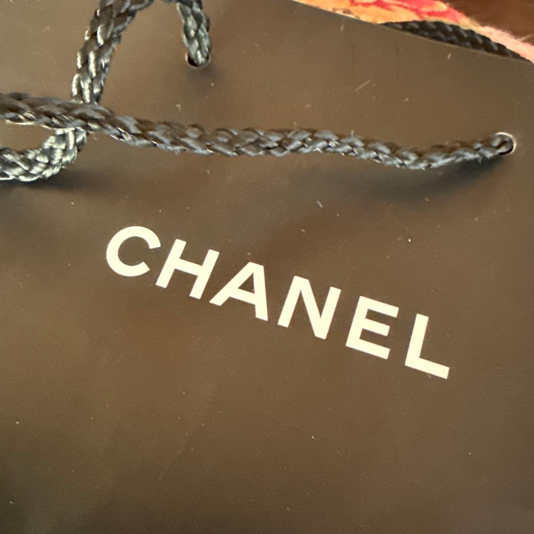 CHANELネイビー パール CCロゴ バンダナ・スカーフ　ノベルティ